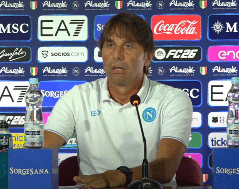 Conte in conferenza stampa: “Stagione complessa. Futuro? Sarò sempre grato a prescindere dal prossimo anno”