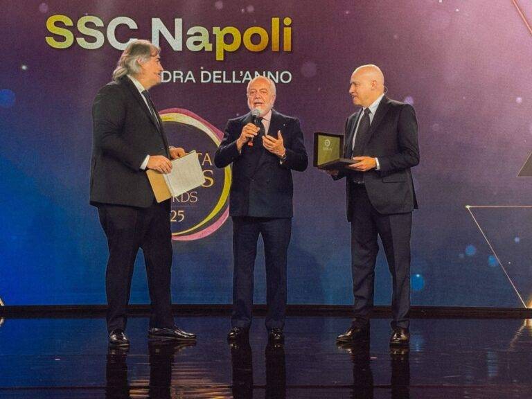 Per i Gazzetta Sports Awards è il Napoli la squadra migliore dell’anno