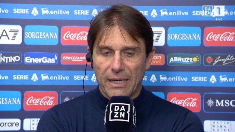 Conte a Dazn: “Buone sensazioni, andremo ad aggredire la Roma come sempre”