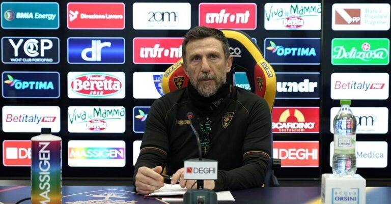 Lecce, Di Francesco in conferenza stampa: “Banda sta bene, buona notizia dopo la sconfitta”