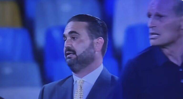 Animato finale di partita tra Allegri ed Edoardo De Laurentiis
